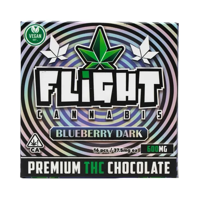 Flight Chocolate | 600mg | Blueberry Dark Chocolate | Vegan